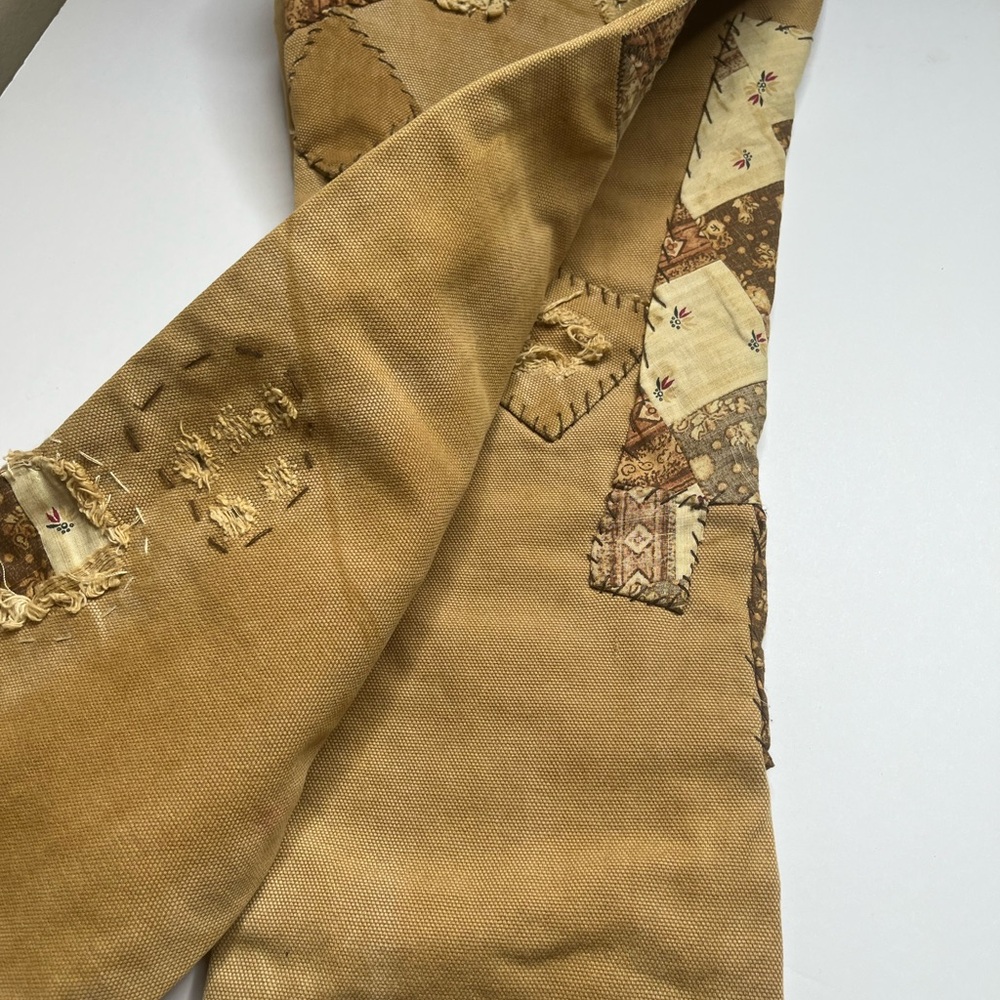 Vintage Ralph Lauren Patchwork Distressed Pants • Boho Straight Leg • Size 25 - Picture 6 of 8